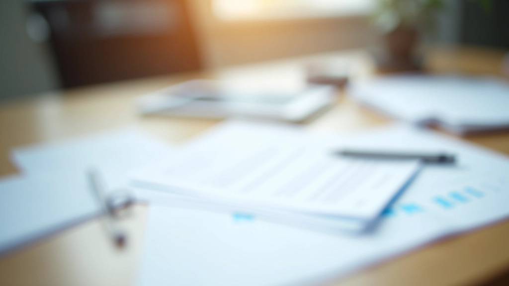Professional business registration documents and forms neatly organized with filing folders and checklist